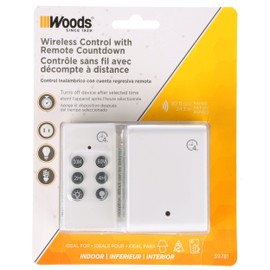 Woods Indoor Wireless Remote Control with Countdown; White, 59781