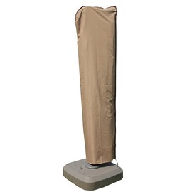 SORARA Abba Patio Cantilever Umbrella Cover, Large Offset Umbrella Cover with Zipper, Fits 9ft to 11ft Patio Outdoor Umbrella with Push Rod, Water Resistant, Windproof, Brown