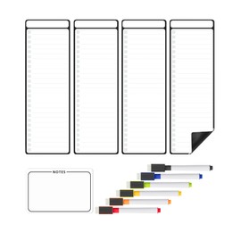 Mr. Pen- 4" x 12" Magnetic Dry Erase to Do List, 11 pcs, 4X Dry Erase to Do List White Board, 6X Colorful Whiteboard Markers and 6" x 4" Magnetic Whiteboard Note