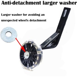 Mutetrain Flash Bike Training Wheels for 16 Inch. Training Wheels for Kids Bike is Heavy Duty. Bicycle Training Wheels is Suitable Single Speed Kids Bike (16 inch)