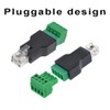Teansic 2 Pcs RJ11 Male to 4 Pins Screw Terminal