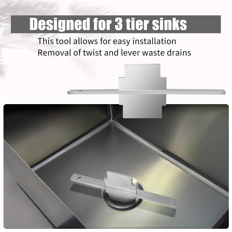 XQK Waste Drain Tool for 3 Tier Sink in Commercial