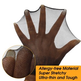 BEEOS Black SKINLIKE HD Wig Cap, 10 Pieces Invisible and Sheer Breathable Ultra-thin Stretchy Stocking Caps for Lace Front Wigs, Bald Cap for Women