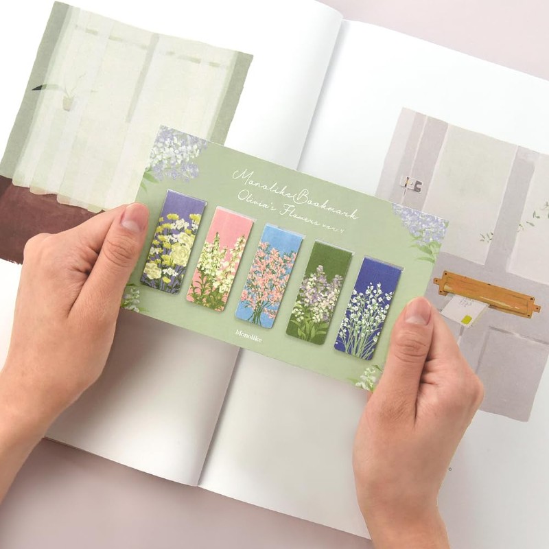 Magnetic Bookmarks Set - A (Olivia's Flowers Ver.4)
