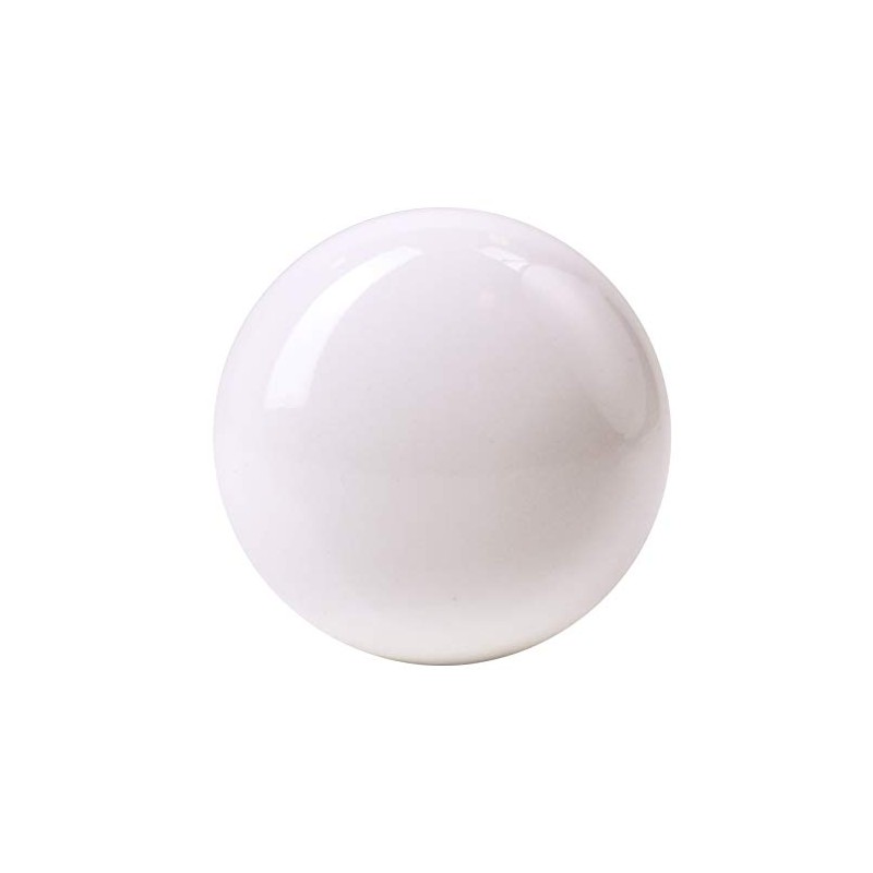 Plain White Ceramic Furniture Door & Draw Knob 38mm Diameter