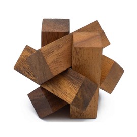 Mini Lumberjack: Wooden Puzzles for Adults - 3D Brain Teaser Interlocking Game Handmade Organic Educational Problem-Solving Game for Adults & Children. Corporate Desk Accent for Office.…