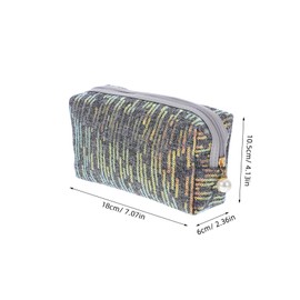 FOMIYES Aesthetic Makeup Bag High Capacity Sequin Organizer for Travel Daily Use Portable Toiletry Storage Pouch for Women Stylish Chic Design Grey