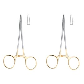 TC Webster Needle Holder 5" 13cm T/C Tungsten Carbide Smooth Jaws Tips Surgical Dental Stainless Steel Tool 2 Pcs