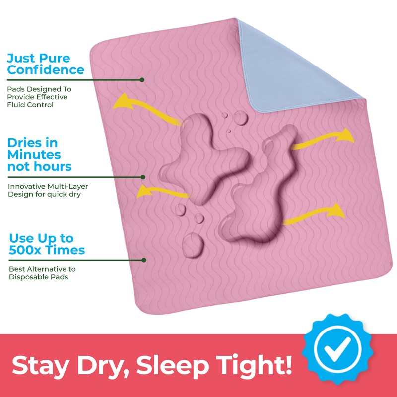 Waterproof Incontinence Bed Pads 85 x 90 cm, Pack of