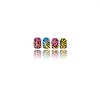 Vopintpy Gradient Leopard Print Press on Nails Short Square Fake