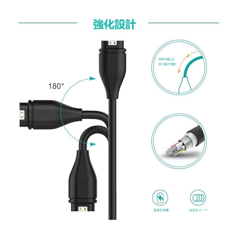 RuenTech Compatible Garmin Approach S70/S50/S44/S62/S60/S42/S40/S70/S10/S12/G12/X10 Charger,Replacement USB Data Charging Clip