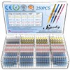 Sopoby 250PCS Insulated Waterproof Electrical Wire Terminals Heat Shrink Solder
