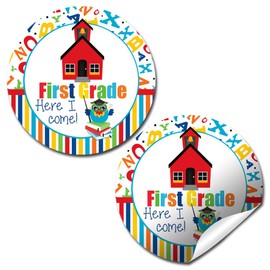 Kindergarten Graduation Stickers for Kids, 40 2" Party Circle Labels Bulk Sheet Pack Great for Party Favors, Envelope Seals & Goodie Bags by Amanda Creation