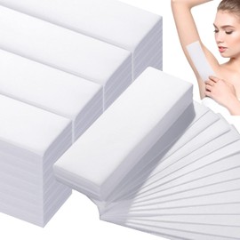 1000 Tiras de Cera No Tejidas para Depilación Papel de Tira de Cera para Depilación Facial Piel de Cuerpo para Mujeres Hombres Brazos Piernas Axilas Pelo Cejas (Blanco)