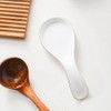 Maxramic Ceramic Spoon Rest for Stove Top, Golden Rim Spoon