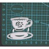 Tea Cup & Saucer Metal Cutting Dies, Stencil, Card Making,