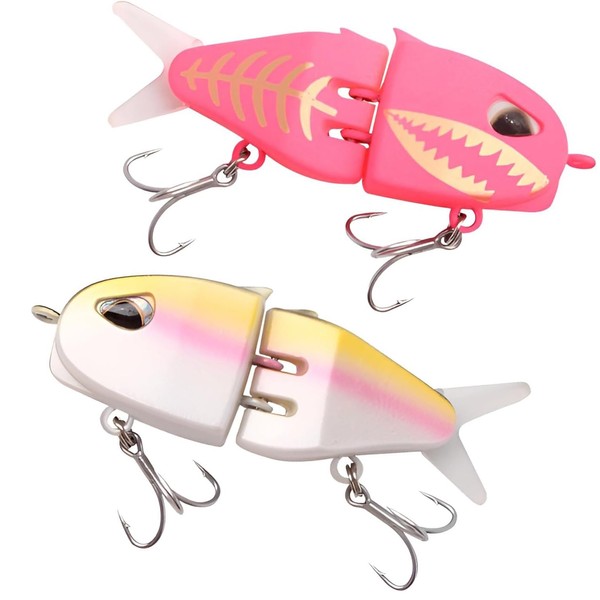 Amaezorx 2 Pcs Glide Bait for Bass Fishing - Slow