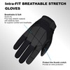 Intra-FIT Airsoft Gloves,Anti-Slip Duty Glove with Touchscreen,Lightweight and High Dexterity(Black,XL)