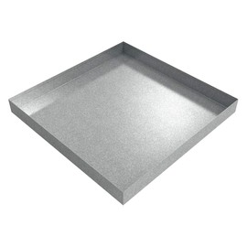 Killarney Metals Drip Pan - 24" x 24" x 2.5" - Galvanized Steel | Water Damage Prevention | No Leak | Made In The USA | Welded Water Tight