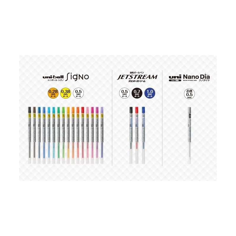Uni StyleFit Gel Ballpoint Pen Refill, 0.5mm, Light Blue (UMR10905.8)