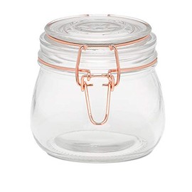 Tala 0.5L Glass Copper Clip Top Storage Jars Spices Flour
