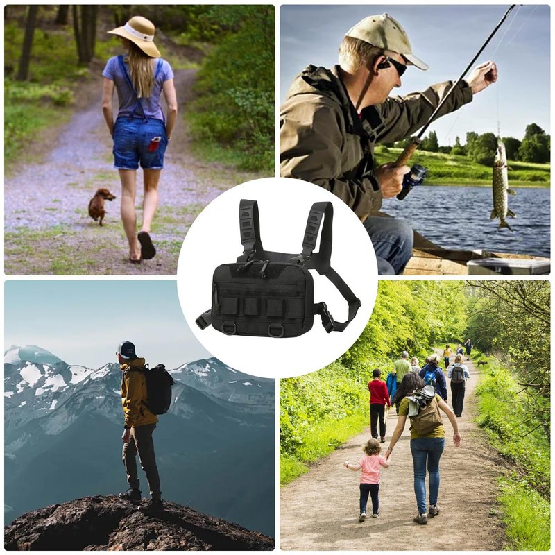 Chest Pack For Men,Oxford Cloth Portable Running Chest Bag 20L