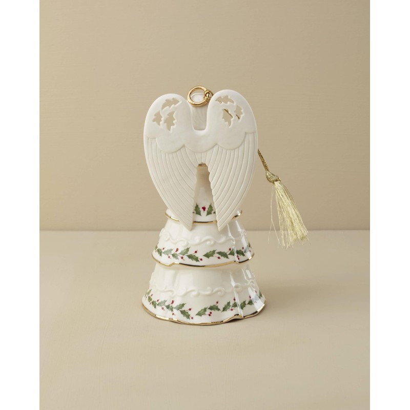 Lenox 895778 Holiday Angel Bell Holding Bouquet Ornament