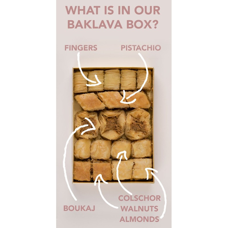 Baklava Sweet, Bitesize Baklawa, 24 Pieces, Chateau de Mediterranean, Gift