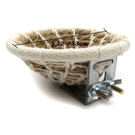 Cama nido para cría de pájaros, juguete con cálida y cómoda estera hecha a mano, cuerda de cáñamo, cabaña para eclosionar, cueva, accesorios para periquitos, conure, cacatúas, canarios, pinzones, periquitos (B: cáñamo)
