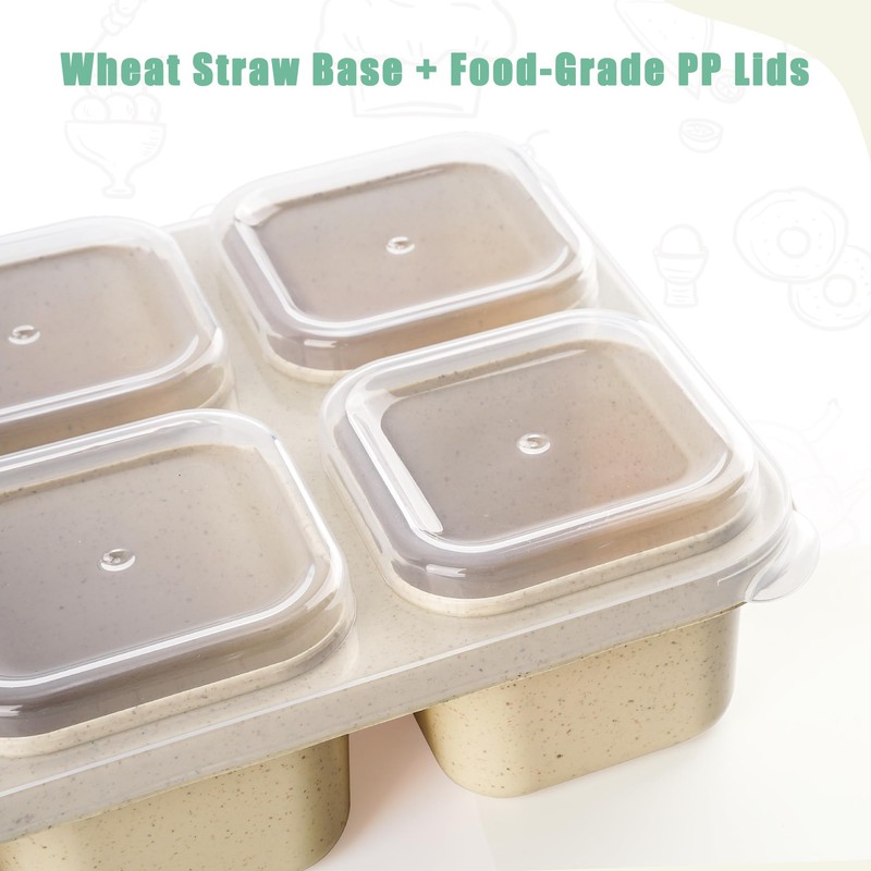 TAABHBU 3 Pack 6 Compartment Snack Containers with Lids, Snack
