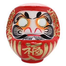 Takasaki Daruma, Fuku Daruma No. 8, Red, Domestic Safety, Achievement of Your Desire for Home Safety, 9.8 x 8.3 x 10.2 inches (25 x 21 x 26 cm) DARUMA-FUKU8