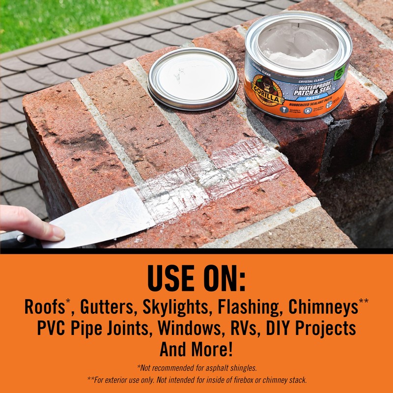 Gorilla Waterproof Patch & Seal Rubberized Sealant Paste, 12.8 Ounce