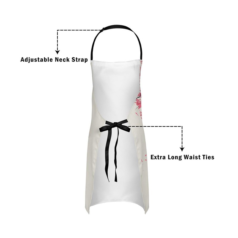 Homewish Rainbow Peace Apron Colourful Love Heart Pattern Chef Apron