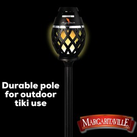 Margaritaville Sounds of Paradise Outdoor Tiki Torch Bluetooth Light-Up Speaker- LED Lanterns/Lamp. Outside Patio Lights, Lantern Portable Bluetooth Tiki Torch Stereo Speakers w/Pole, 2 Pack