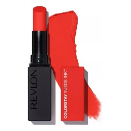 Revlon ColorStay Suede Ink 007 Feed The Flame – Labial Mate de Larga Duración con Vitamina E