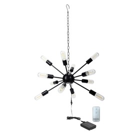 12Pcs Bulb Solar Powered Led Chandelier Lights Outdoor Waterproof Hanging for Gazebo, Home, Garden, Backyard, Pergola, Tree, Canopy, Window Décor