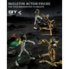 MIKILOWUHA T13 Skeleton Action Figures 6 Pack, Gold & Silver