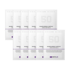 Histolab [20% discount] Histolab Salmon Wrinkle Ampoule Complex Sheet Mask 50 30g 10 sheets / [20%할인] 히스토랩 살먼 링클 앰플 컴플렉스 시트마스크 50 30g 10장