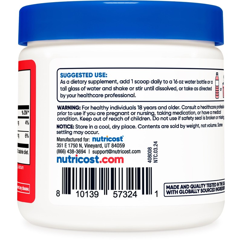 Nutricost Electrolyte Complex Powder (60 Servings, Fruit Punch) - Hydration