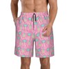 CVFGHJOKC Pineapple Palm Tree Pink Mens Swim Trunks Quick Dry
