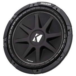 KICKER 43C124 Comp 12" 300 Watt SVC 4-Ohm Car Audio Subwoofer Sub (Renewed)