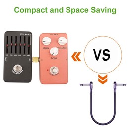 OTraki 6 Pack Guitar Pedal Connector 1/4 inch Effect Pedal Coupler Guitar Connector Gold Planted 6.35mm Male to Male Straight Type Plug Electric Guitar Pedalboards