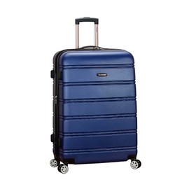 Rockland Melbourne Hardside Expandable Spinner Wheel Luggage, Blue, Checked Large 28"