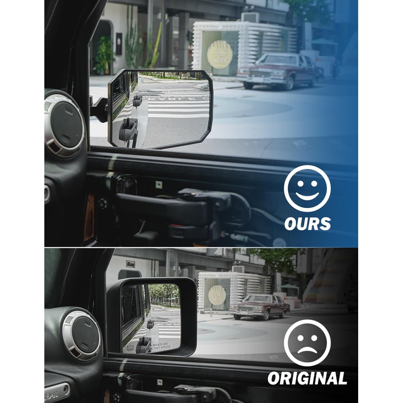 JOYTUTUS Wrangler Side Mirrors Replacement Compatible with Wrangler JK JKU