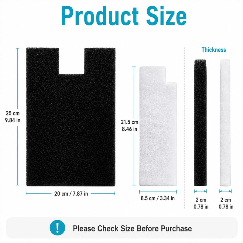 ziruirui Replacement Filter Pads Compatible with Pondmaster PMK 190
