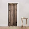 Haciadan Wooden Barn Doors Doorway Curtains Rustic Farmhouse Brown Doorway