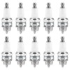 Spark Plugs, 10Pcs Trimmer Spark Plug Brush Cutter Trimmer Chain