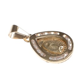Doble O Joyerías - Medalla Gota Virgen de Guadalupe en Oro Amarillo 14K. Mide 2.1x.8x.2 cm Pesa .9gr.