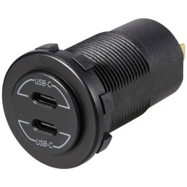 VOLTCRAFT USB-C® double socket 9V-30V-60W load capacity max. = 3 A 12 - 24 V/DC