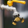 Uptotop Brass Garden Hose Splitter 2 way Heavy Duty, 2